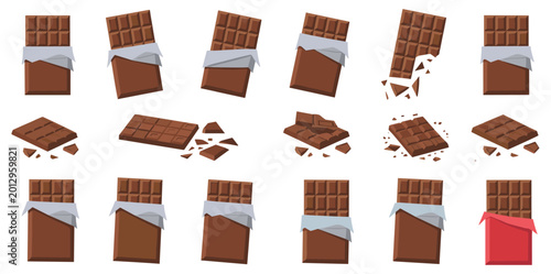 Photos Chocolate Bar Selection: A selection of appetizing chocolate bars in various forms