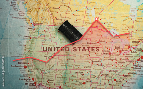 Rapid surge in oil prices and fuel market volatility in United States.