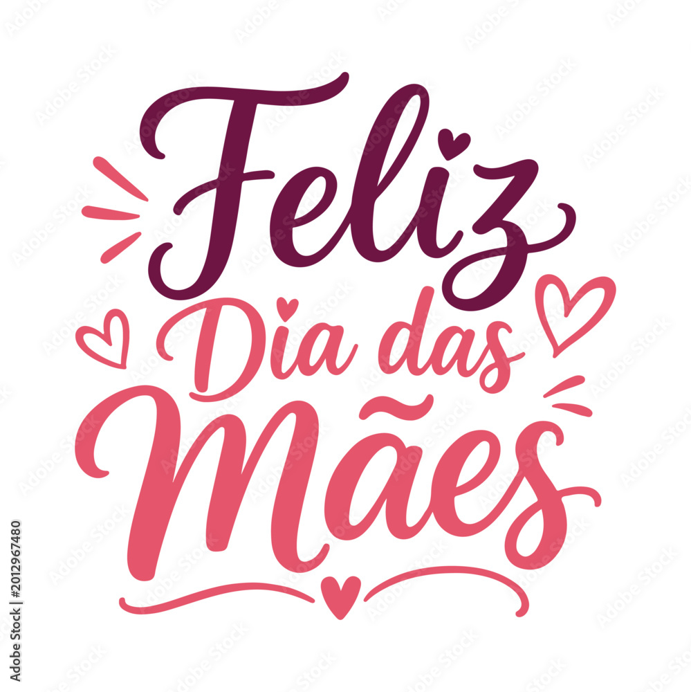 Naklejka premium Happy Mothers Day Neon Hand Lettering Typography Design