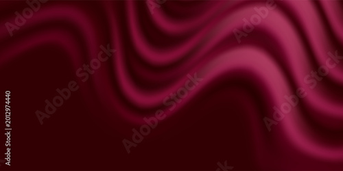 Tableau sur toile Luxury burgundy silk fabric with velvet texture and elegant flowing waves