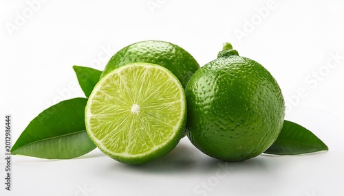 vibrant green lime isolated on white background fresh citrus fruit for healthy lifestyle imagery