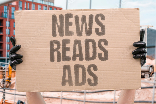 Photography "News Reads Ads" The distinction between commercial advertisement and editorial news content has become functionally invisible
