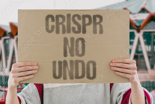 Tableau sur toile "CRISPR No Undo" Gene edits introduced into embryonic human cells cannot be recalled or reversed once inherited