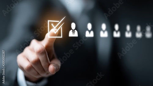 Selection process concept transparent background