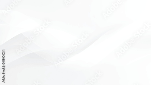 Schilderij op canvas Abstract geometric shapes with smooth curves and lines in white and light gray c