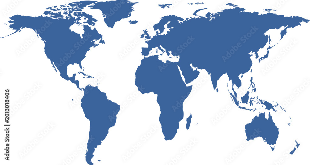 Obraz premium premium World map, blue, vector, illustration, geography, global vector illustration