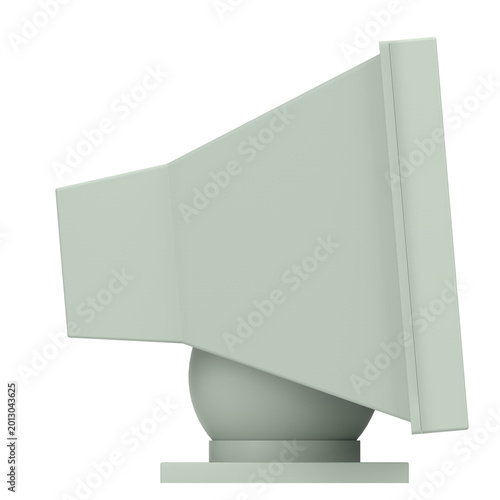 3D rendering illustration of a Vintage PC Monitor