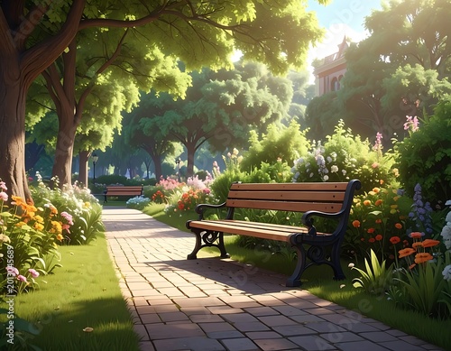 Sunny park pathway (4)