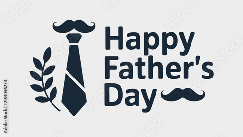 Billede på lærred Celebrating father s day with a tie mustache and heartfelt greetings