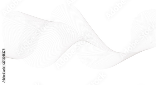 Modern grey wave on white background. Blending line background. abstract black white blend line pattern.
