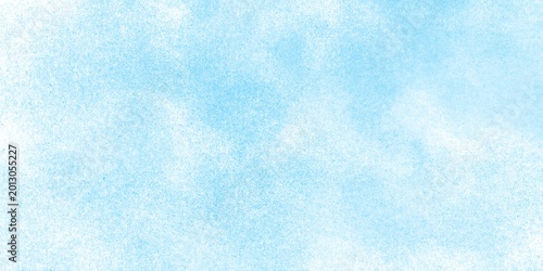 Tableau sur toile 紙に水色の水彩で描かれた、ざらざらとしたグランジのテクスチャの背景