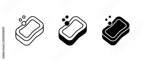 Soap Bar Icons, Cleansing Bubbles Vector Set, Hygiene and Personal Care Graphics