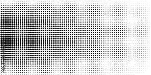 Grunge halftone corner gradient. Distress fading grit noise background. Retro pixel backdrop texture. Black and white sand wallpaper. Vector textured gritty surface. Anime or manga style comic overlay