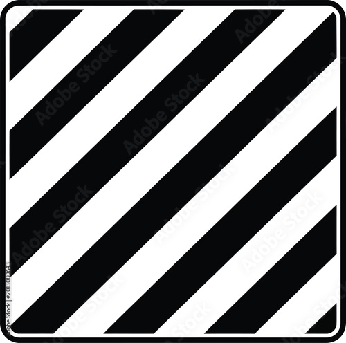 Free Download Diagonal stripes warning pattern hazard stripes with black and white, line art - GFXLoad
