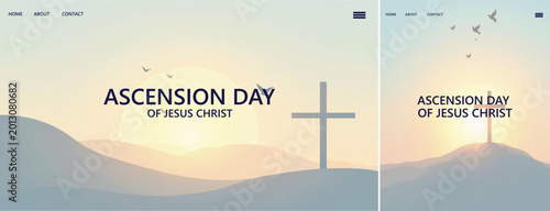 Bilde på lerret Elegant ascension day background, Illustration ascension day background for webs