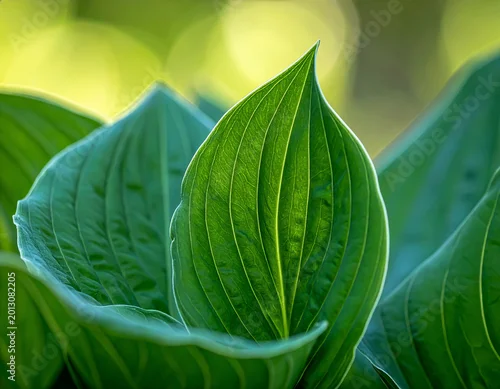 Panel kuchenny z motywem Zielone liście natura tło tapeta