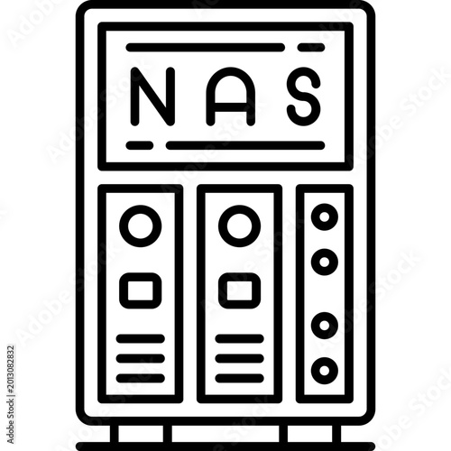 Bild auf Leinwand NAS Icon