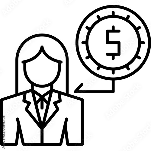 Quadro su tela Debtor Icon