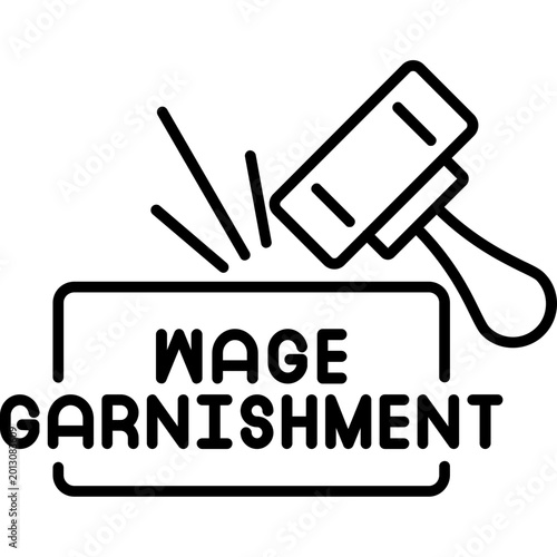 Bilde på lerret Wage Garnishment Icon