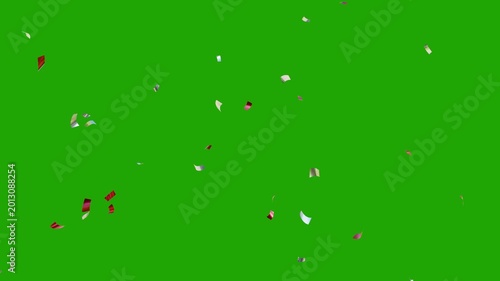 confetti green screen video. Colorful confetti explosions overlay on alpha channel. confetti falling in motion celebration or holiday video. Confetti Party Popper Explosion Animation. Slow motion