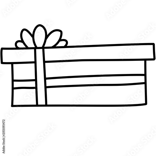 present box hand drawn element
