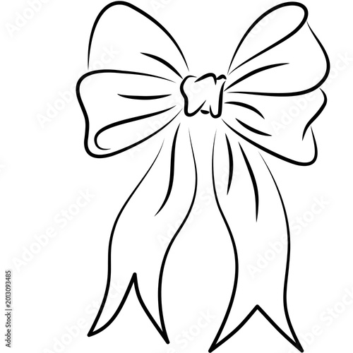 Ribbon hand drawn element 