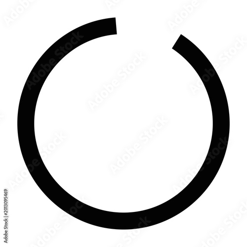 Photos Black incomplete circle vector icon