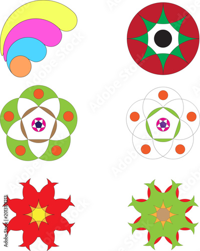 Collection of Geometric Mandala and Floral Vector Illustrations
