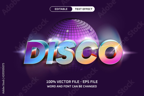 Retro Disco Editable Text Effect