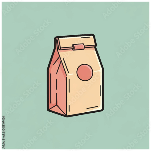 Carton of milk beverage packaging.