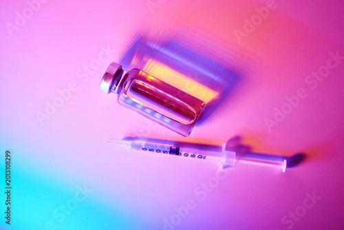 Glp 1 peptide medication vial and syringe for metabolic therapy