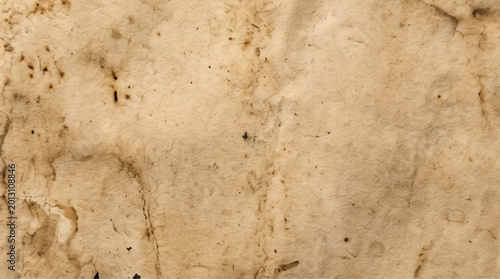 Old parchment paper texture, aged and stained brown background