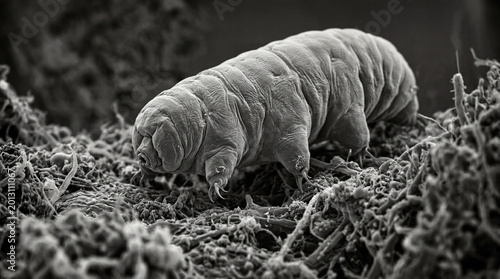 Ultra Macro Microscopic View of Tardigrade Water Bear Microorganism