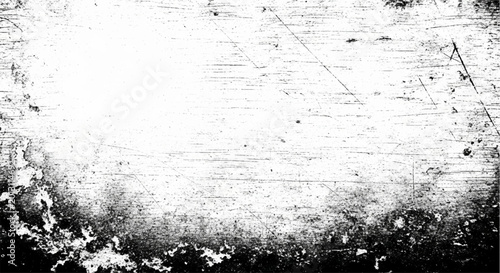 Cuadro en lienzo Distressed texture background with grunge and scratches, black and white