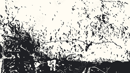 Photos Black grain texture overlay with distressed noise effect