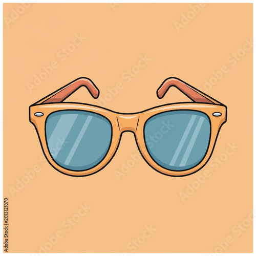 Vintage Sunglasses with Blue Lenses.