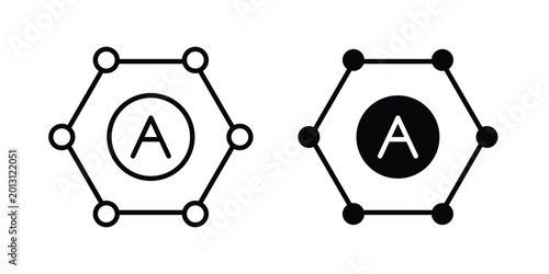 Cuadro en lienzo Antioxidant icon symbol illustrations. Icon design