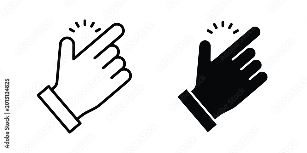 Obraz premium Finger snapping icon symbol illustrations. Icon design