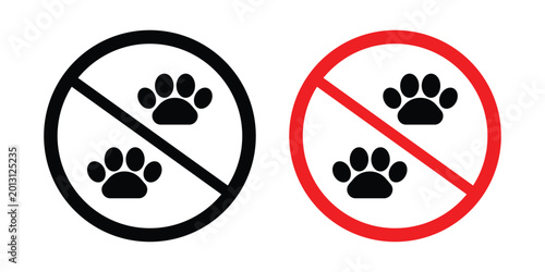 Foto Forbidden dog pet sign symbol illustrations. Icon design