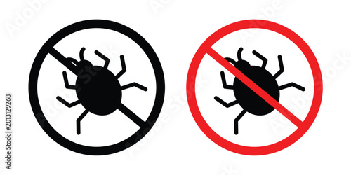 Foto No Mite sign symbol illustrations. Icon design