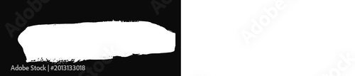 Horizontal white brush paint stripe banner for thumbnail title isolated on transparent background png
