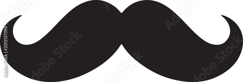 Foto Black handlebar mustache icon
