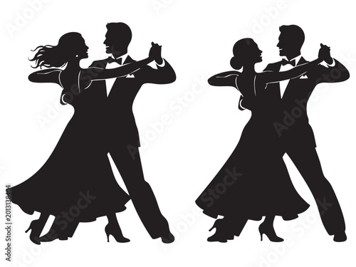 Ballroom Dance Couple Silhouette