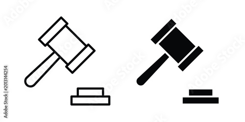 фотографія Auction icon on white background, simple icons.