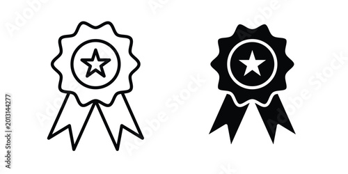 Foto Award icon on white background, simple icons.
