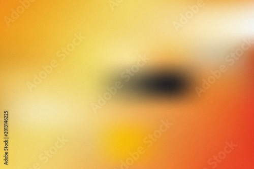 Abstract background texture with vibrant orange and yellow gradient and subtle dark central blur effect, featuring fine grain