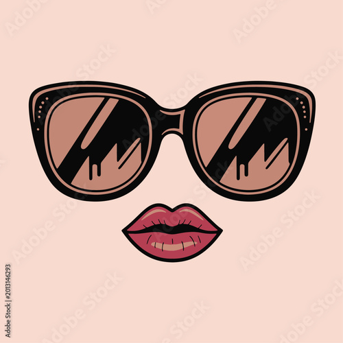 Diva Sunglasses & Red Lips