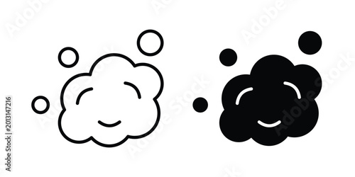 Bild auf Leinwand Foam icon on white background, simple icons.