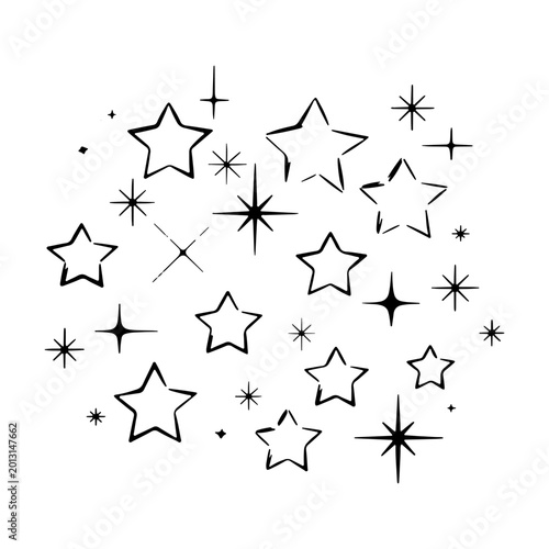 Creative star and sparkle design for digital art and decorative projects