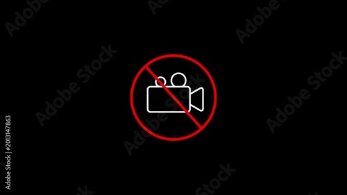 Icon animation is prohibited from taking videos with a black screen, with 4k video animation, Picture with no video for web background design. Motion graphics.